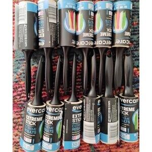 Lot of 12 Evercare Extreme Stick Travel Lint Rollers - 360 Sheets Total - NEW